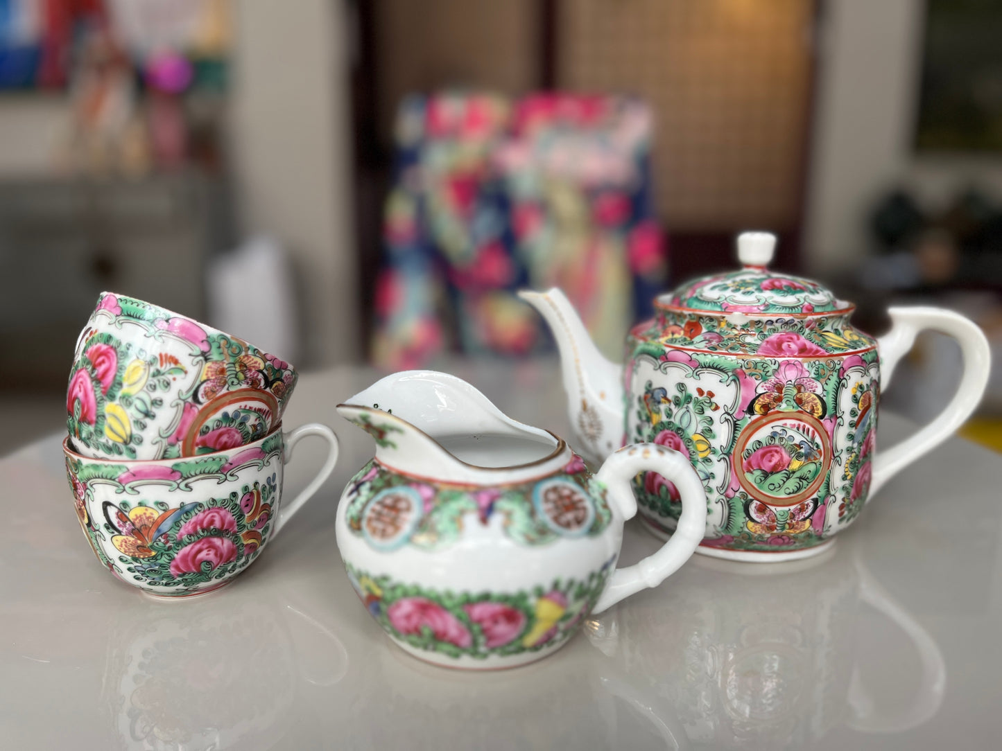Famille Rose Tea Pieces