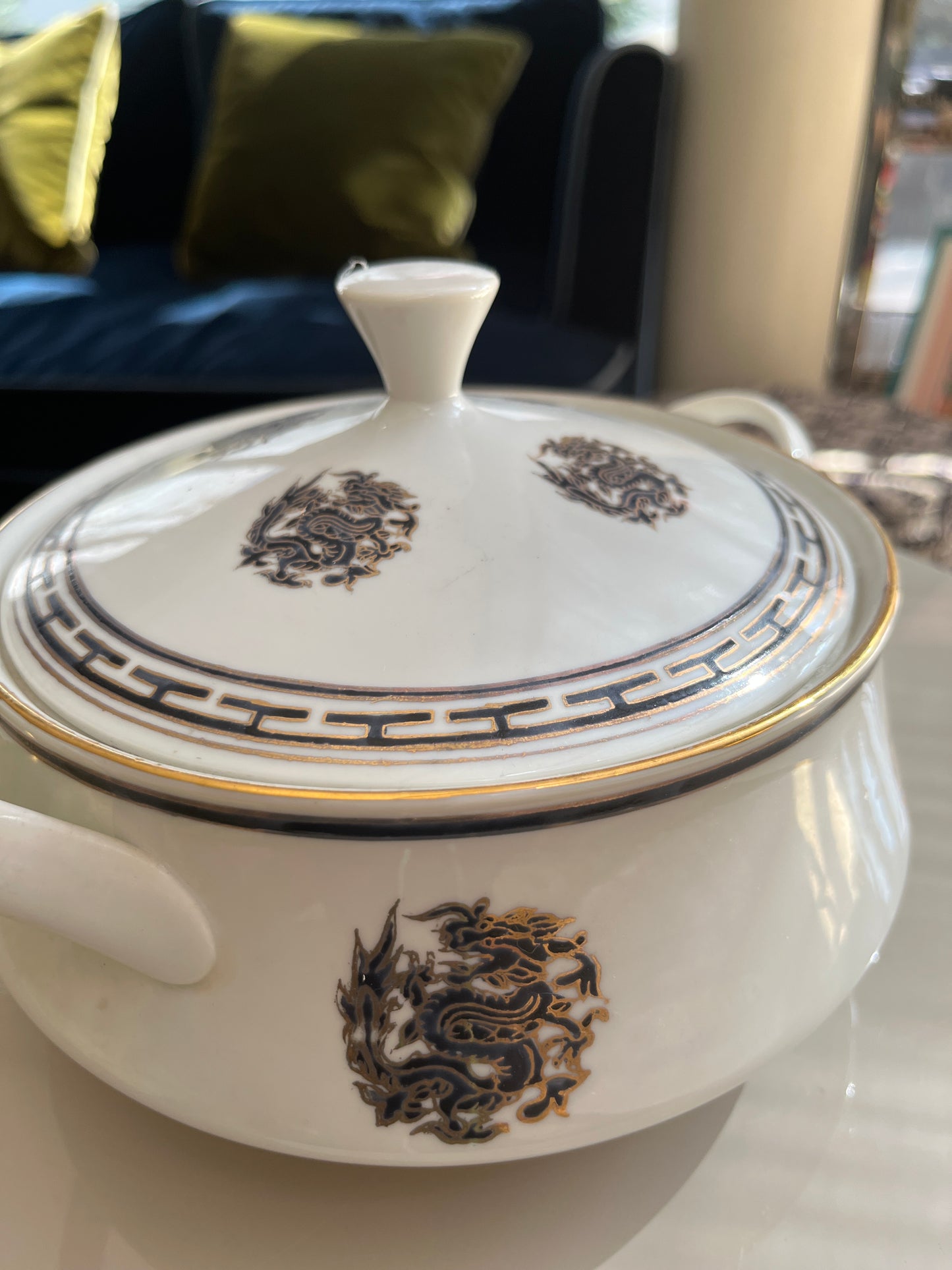 Blue/Black + Gold Tureen