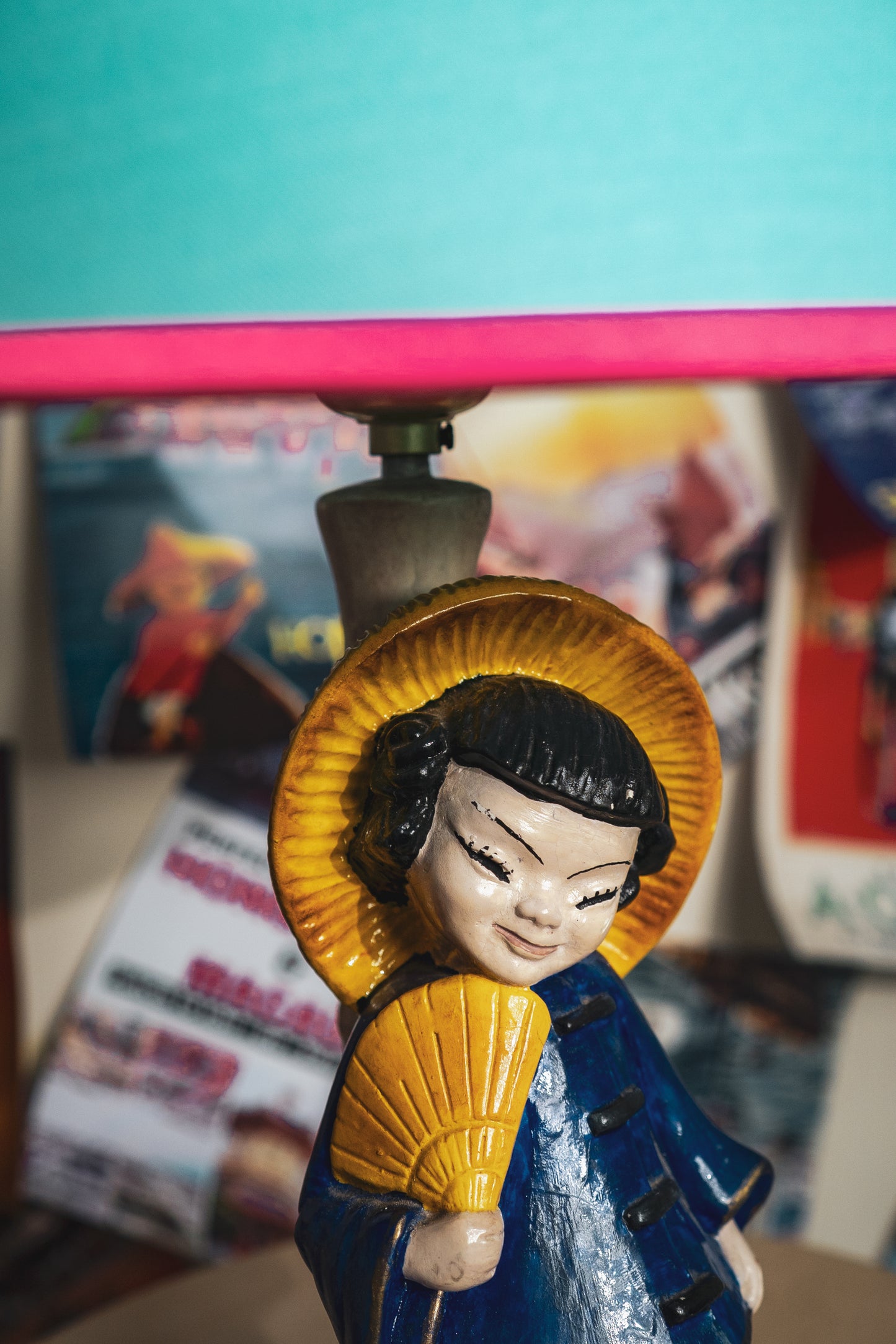 Hey Little Blue Girl Lamp