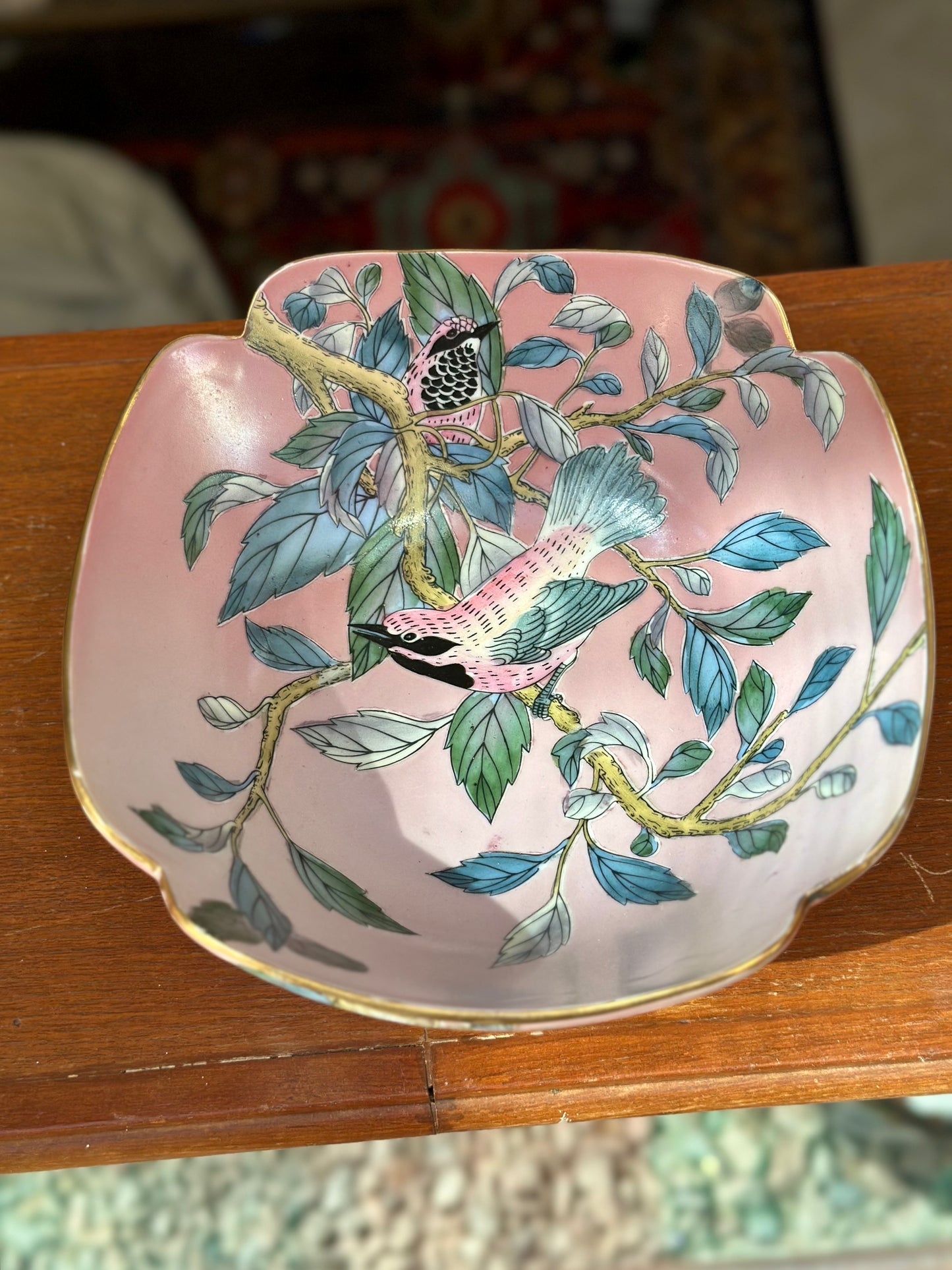 Pink Bird Ceramic Bowl