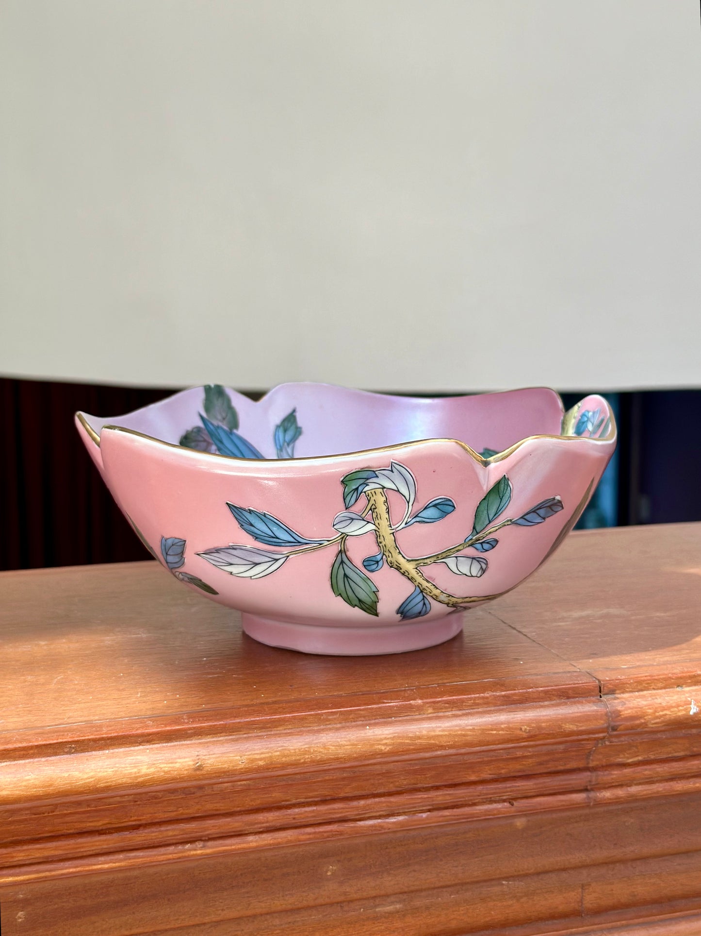 Pink Bird Ceramic Bowl