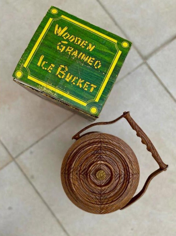 Faux Wood Ice Bucket