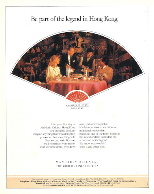 Mandarin Oriental Legend Advertisement