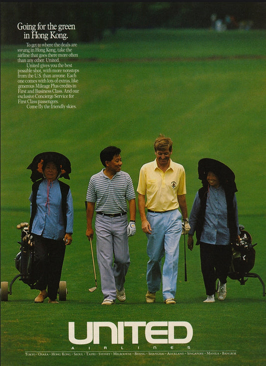 United Airlines Golf Advertisement