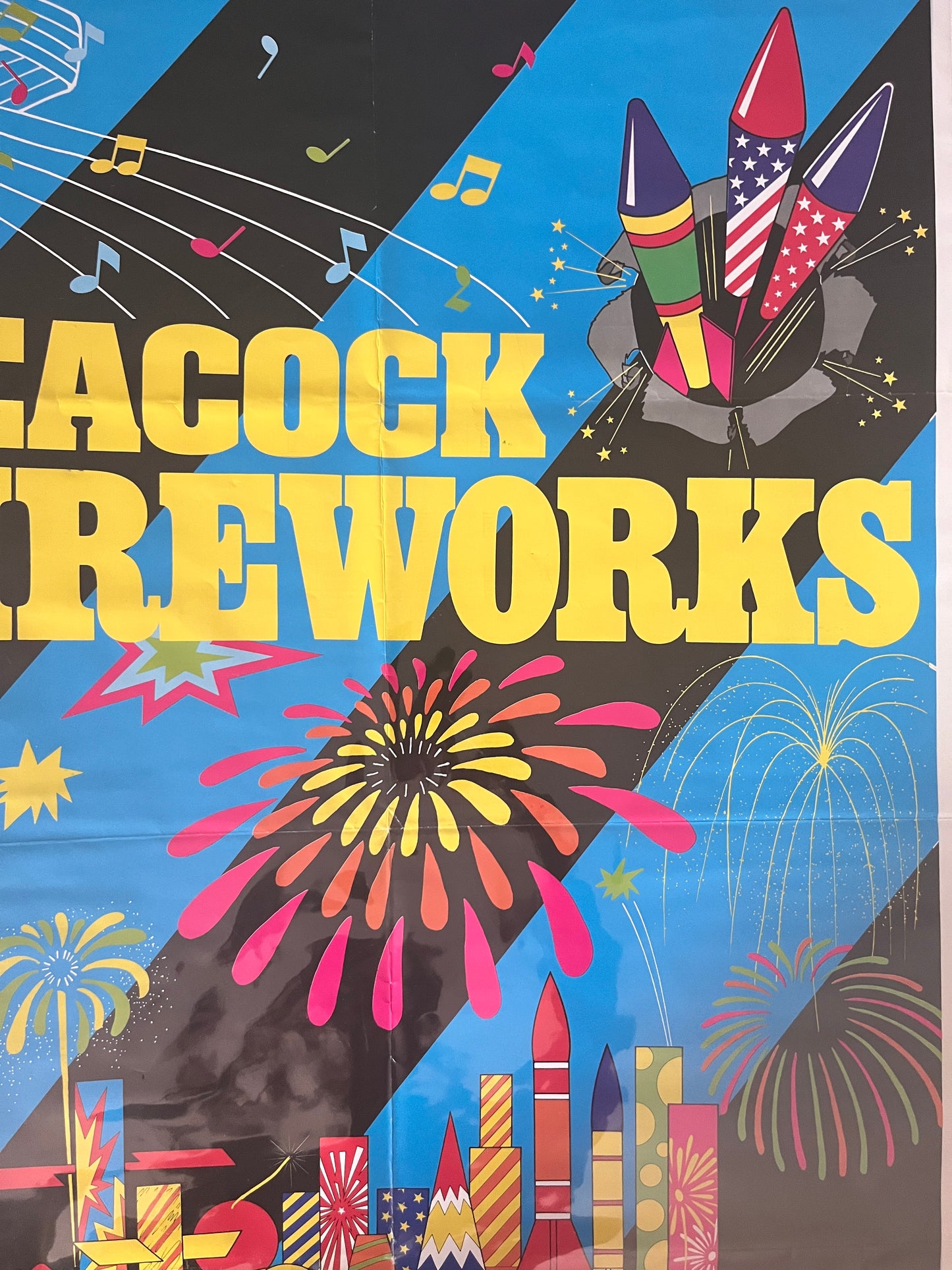 Peacock Fireworks Poster