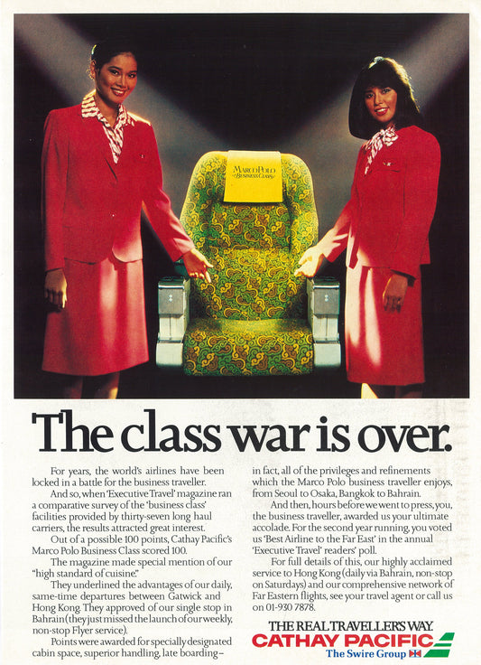 Cathay Pacific Business Class Advertisement