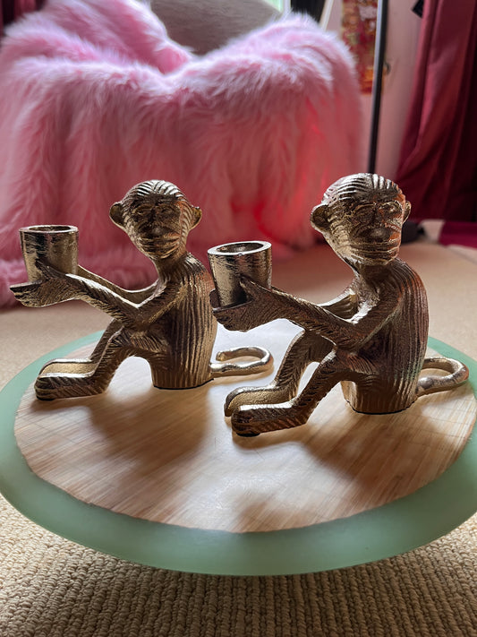 Monkey Candlestick Holders