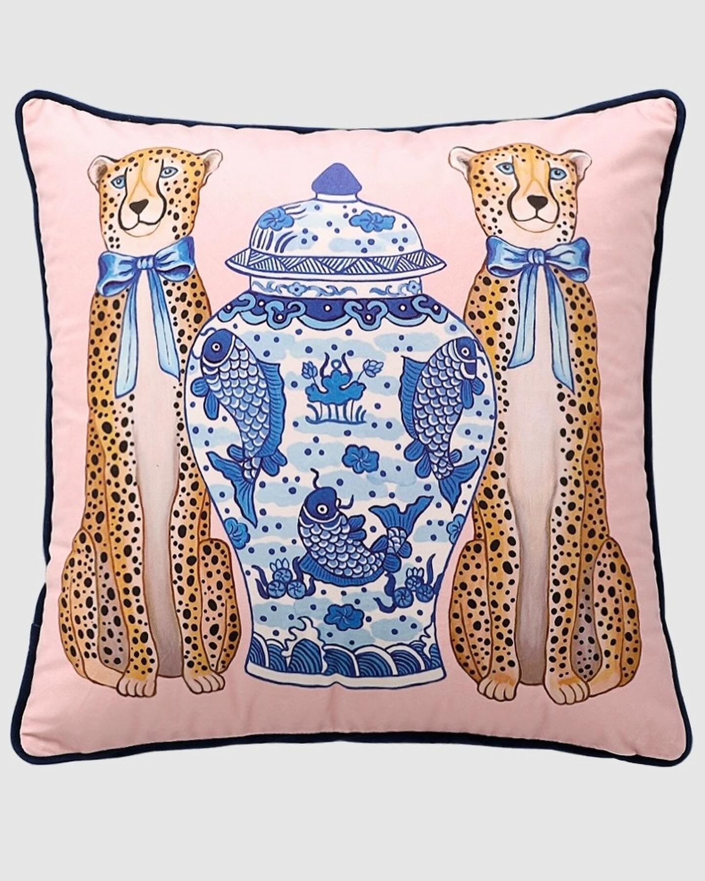 Pink Leopard Cushion