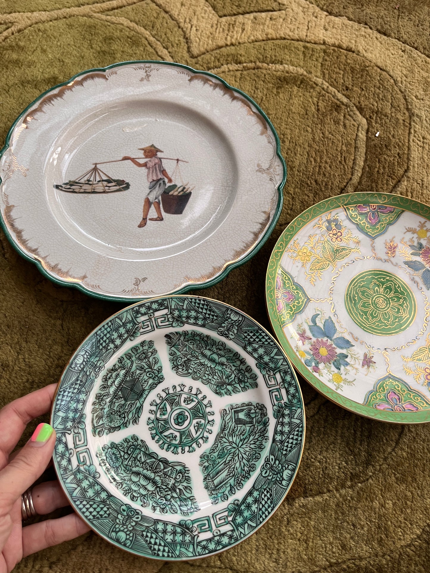 Green Serving Plates