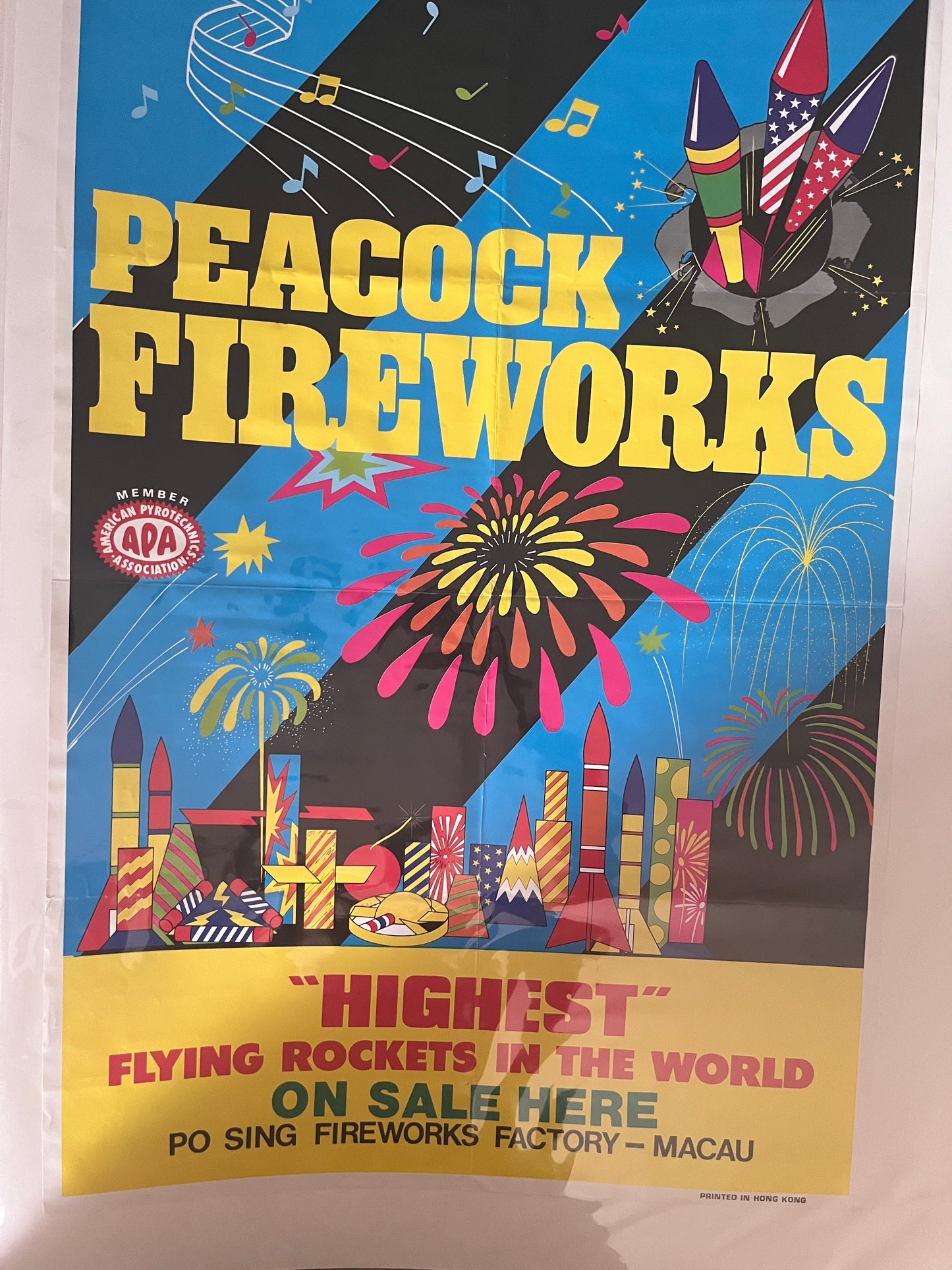 Peacock Fireworks Poster