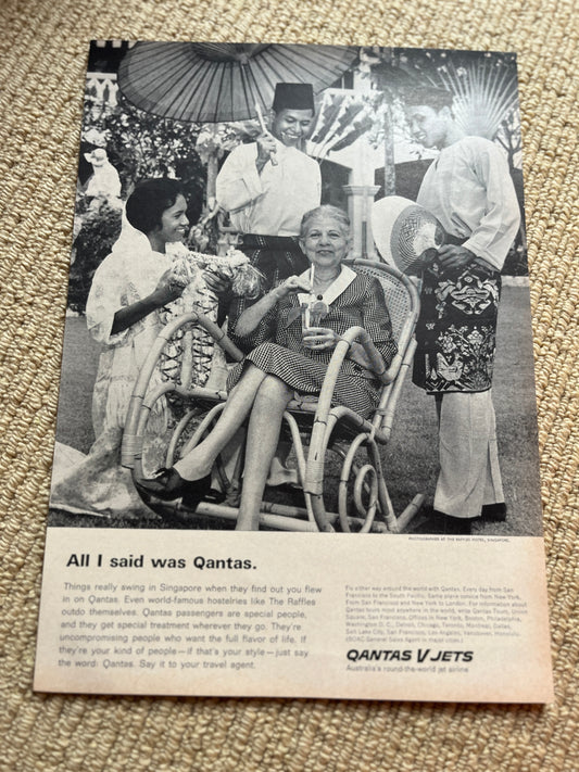 Qantas Raffles Singapore Advertisement