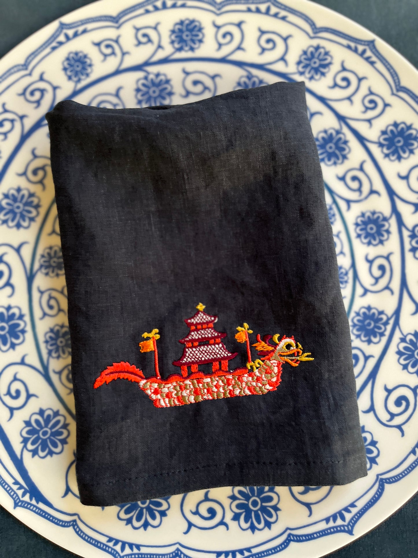 Dragon Boat Linen Napkin Sets