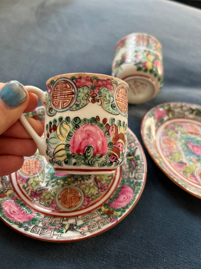 Pair of Demitasse Cups + Saucers