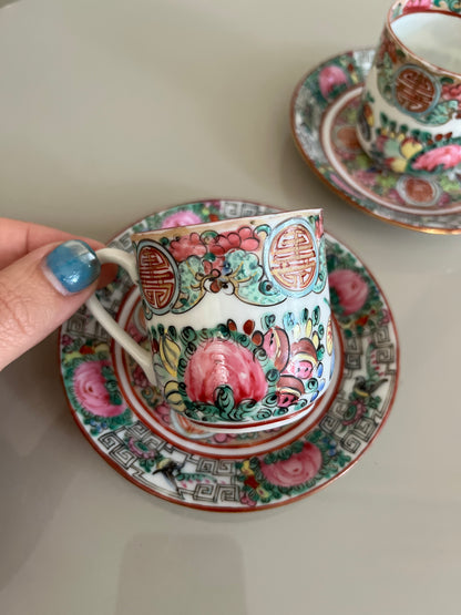 Pair of Demitasse Cups + Saucers