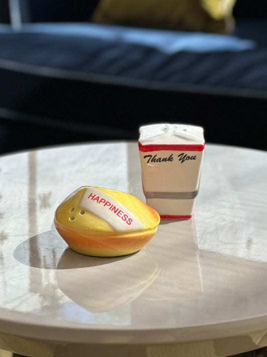 Chinese Takeaway Salt + Pepper Shakers