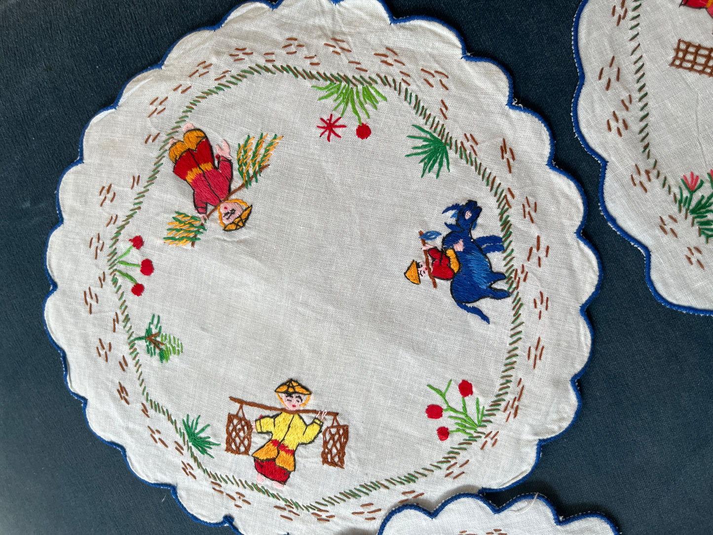 Hand-embroidered Doilie