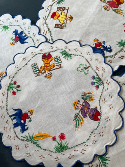 Hand-embroidered Doilie