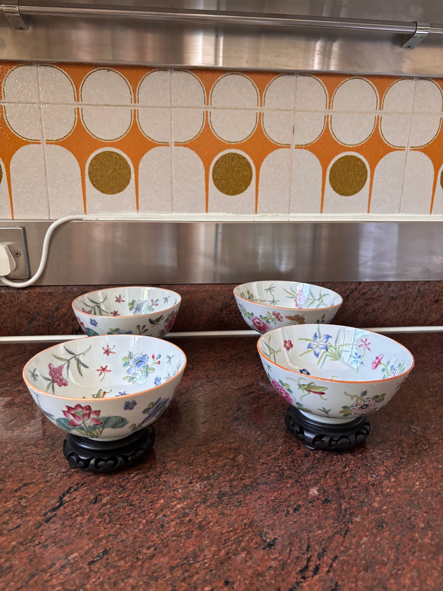 Bowls with Butterflies and Crickets