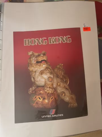 United Airlines Lion Poster