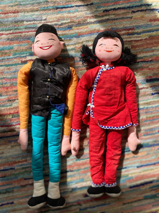 Sweet Pair Of Cloth Dolls