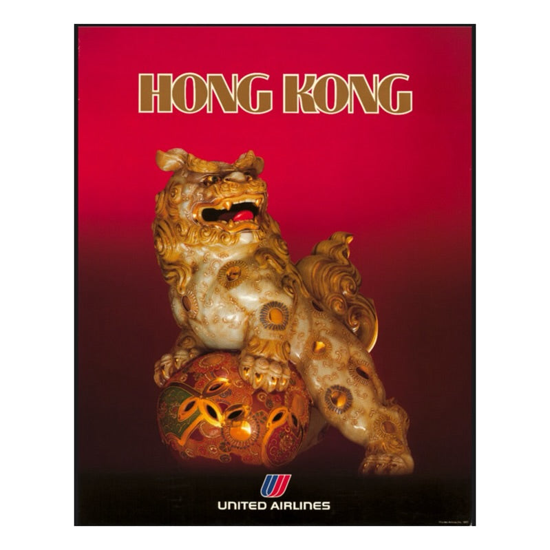 United Airlines Lion Poster, 1983